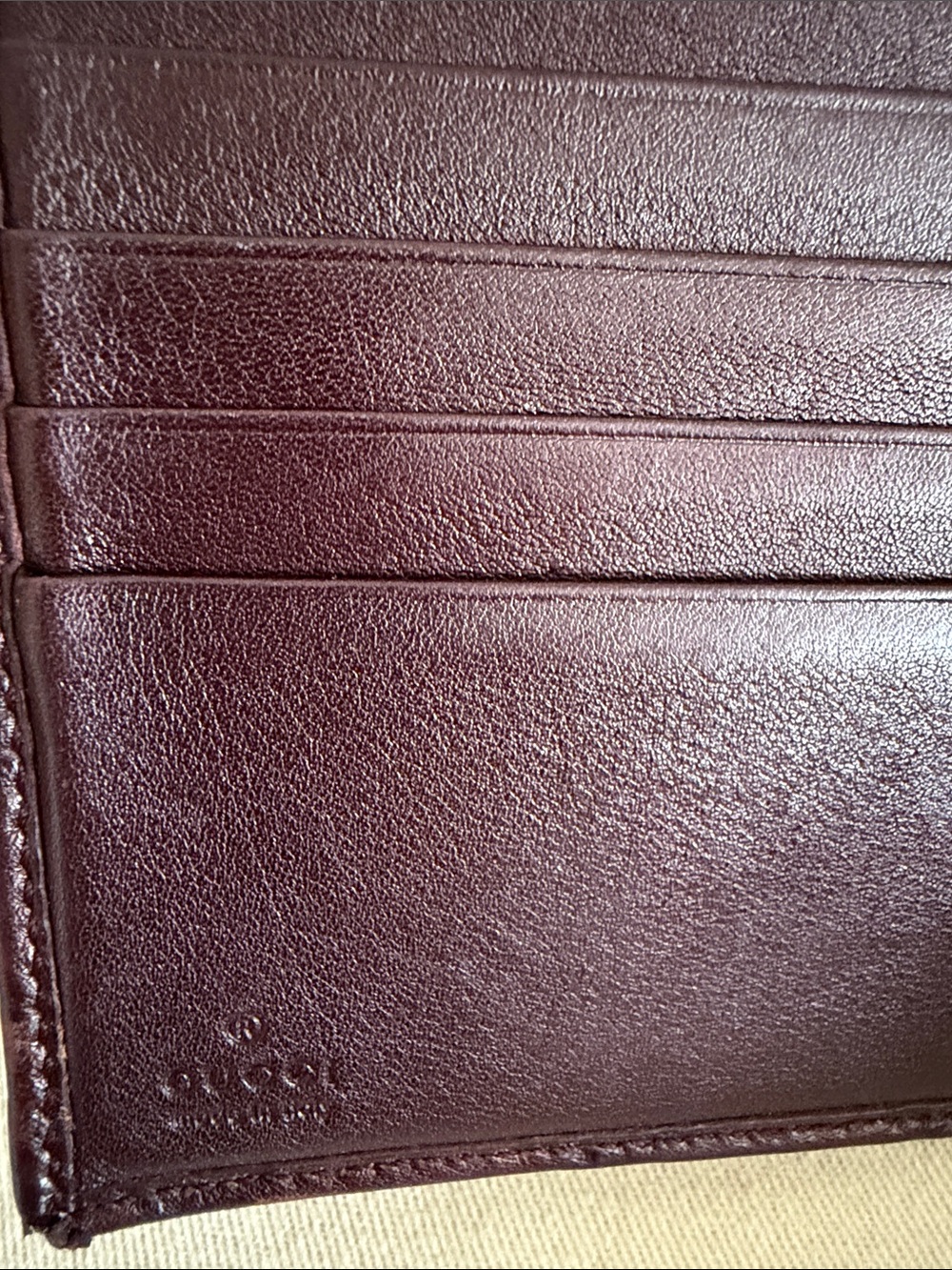 Gucci Heart Interlocking G Embossed Leather Wallet - Brown - Picture 7 of 13